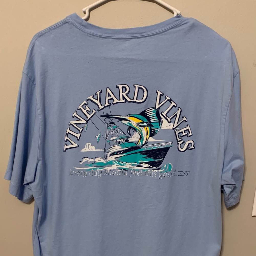 Men’s Vineyard Vines Light Blue Marlin T-shirt